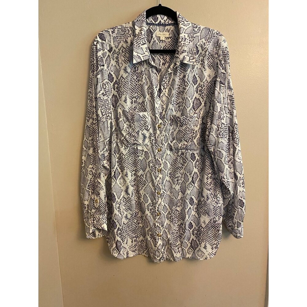 Anthropologie Snake Print Blouse